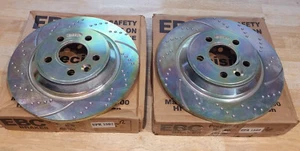 Rotores de disco trasero de rendimiento 2 piezas EBC GD1592 07-18 Volvo S60 S80 V60 V70 con hoyuelos - Imagen 1 de 10