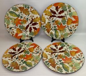 Ashland Set of 4 Fall Autumn Leaves Charger Plates 13"