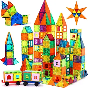 OugerToy Magnetic Building Tiles for Kids,Educational 104PCS  - Picture 1 of 7