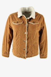 Chaqueta de Pana De Colección Sherpa Cordón Informal Años 90 Camello Talla UK 4-6 - C3370 - Imagen 1 de 4