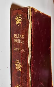 1800s "BLEAK HOUSE " BOOK VOL. X CHARLES DICKENS ANTIQUE NOVEL ENGLISH SATIRE - Picture 1 of 20