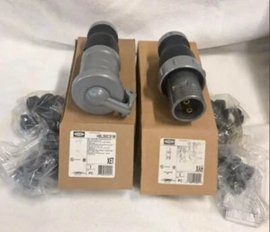 HUBBELL HBL360PS1W & HBL360CS1W 2 Pole 3 Wire, Pin and Sleeve Connector 60A - Picture 1 of 5