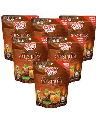 Castañas tostadas orgánicas sin cáscara y peladas 5,3 oz cada una 有機烤栗子 Foto 1 de 4