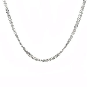 Chopard Gold Double Strand Chain 18k White 16.5" Long - Picture 1 of 7
