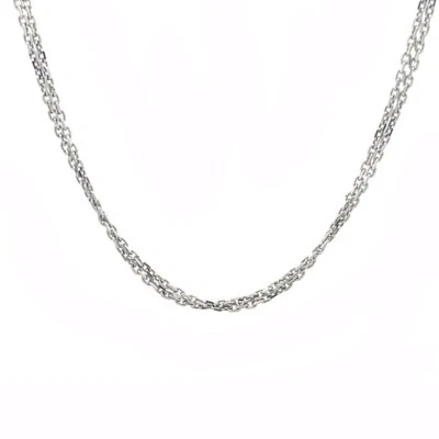 Cadena de doble filamento oro Chopard blanco 18k 16,5" largo Foto 1 de 4