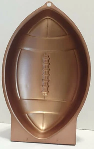 1990 Wilton First and Ten 3-D Football Cake Pan 2105-6504 Copper Color Vintage - Picture 1 of 4