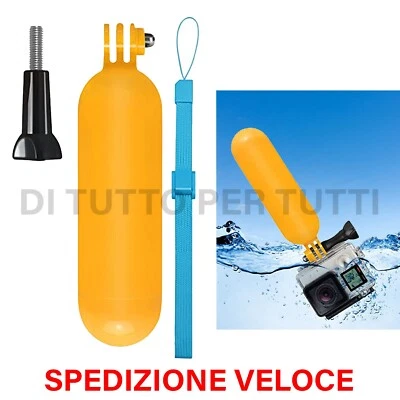SUPPORTO GALLEGGIANTE PER GOPRO HERO 2 3 4 5 IMPUGNA ASTA CAMERA SJCAM XIAOMI YI - Immagine 1 di 4