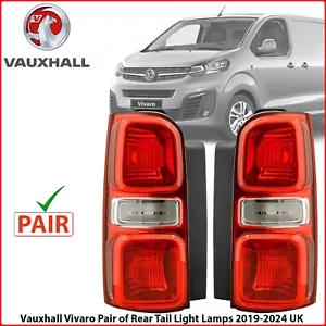 Pair of Rear Tail Light Lamps Right & Left For Vauxhall Vivaro 2019-2024 - Picture 1 of 7