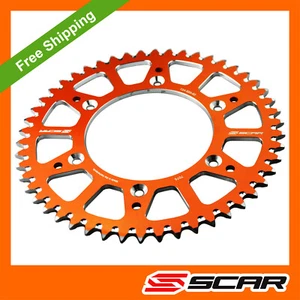 REAR SPROCKET KTM SX SXF EXC EXCF 125 150 250 350 450 500 49 TEETH ORANGE SCAR - Picture 1 of 1