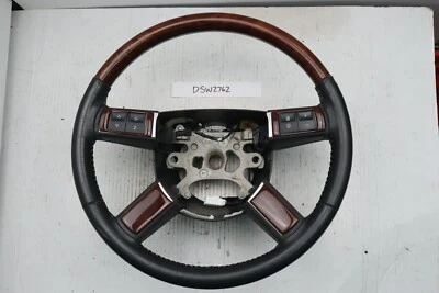 VG 05-07 Dodge Charger Chrysler 300 Dark Slate Leather Wood Steering Wheel Foto 1 de 4