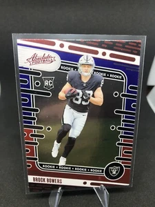 2024 Panini Absolute BROCK BOWERS RED & BLUE RC #113 Raiders - Picture 1 of 2