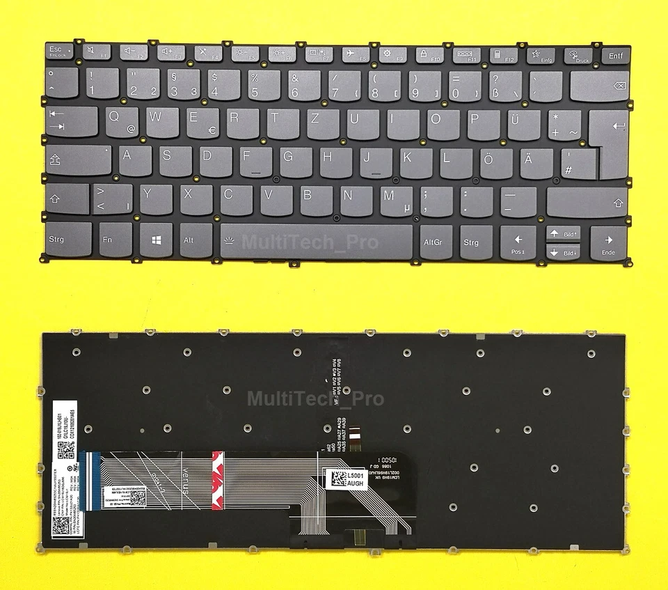 MARKENLOS DE Tastatur Lenovo IdeaPad Flex 5-14ALC05 5-14ARE05 Flex 5-14IIL05 - Beleuchtung