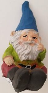 Fairy Garden Ceramic Gnomes Figurines, Select: Blue, Green or Red