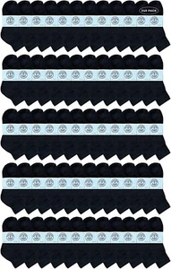 240 PK of Kids Cotton Quarter Ankle Socks In Black Size 4-6 - Boys Ankle Sock - Picture 1 of 4
