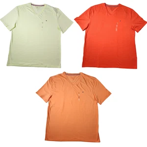 Tommy Hilfiger Men's Core T-shirt V-neck Solid Flag Logo Essential Tee - Picture 1 of 15