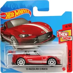 Auto Mattel Hot Wheels GBT35 Then And Now - '15 Mazda MX-5 Miata - Foto 1 di 2