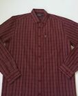 Men's FARAH shirt burgundy check color size S BNWOT