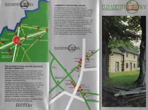 Elizabethtown Kentucky Vintage Reiseprospekt Sehenswürdigkeiten & Aktivitäten Fotos Karten - Bild 1 von 3