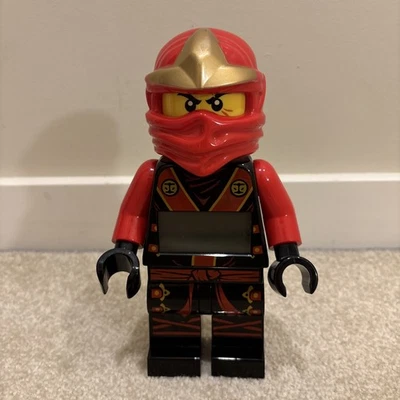 Lego Ninjago Kai 9.5" Tall Toy Figure Digital Alarm Clock Master Spinjitzu 2014 - Image 1 of 4