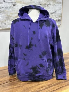 Sudadera con Capucha Negra Craft Cult Para Hombres L Púrpura y Negra Tie Dye Polar Pullover Sudadera - Imagen 1 de 7