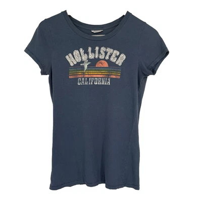 Camiseta Y2K Hollister Mujer Logo California Bebé Grande Bordada Playa Retro LEER Foto 1 de 4