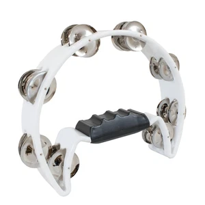 Percussion Plus half moon tambourine - White - Picture 1 of 1