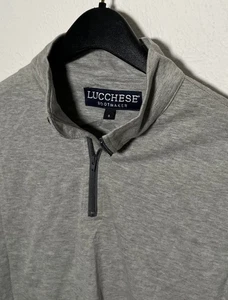 Lucchese Bootmakers Gray Lightweight Men’s S Pullover Quarter Zip 1/4 Top NWOT - Picture 1 of 7