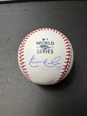Aaron Nola Philadelphia Phillies Signed Baseball 2022 World Series PSA - Image 1 of 2