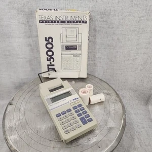 Calculadora impresora portátil Texas Instruments TI-5005 de colección sin cable no probada - Imagen 1 de 14