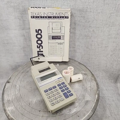 Vintage Texas Instruments TI-5005 Handheld Printer Calculator No Cord Not Tested - Image 1 of 4