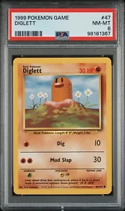 Pokemon PSA 8 1999 Base Set Diglett Christmas Gift? - Picture 1 of 2