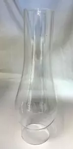Öllampe Schornstein Vintage Glas 10 1/4" hoch Blase 2 5/8" Monteur klar 2" Top - Bild 1 von 6