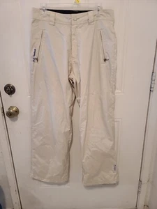 Billabong Weather Defense Division Khaki Biege Snow Ski Pants Men Sz M - Picture 1 of 10