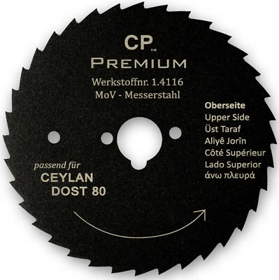 CANPOLAT Gastronics Kreismesser für CEYLAN DOST 80mm GEZAHNT Teflon Dönermesser Döner