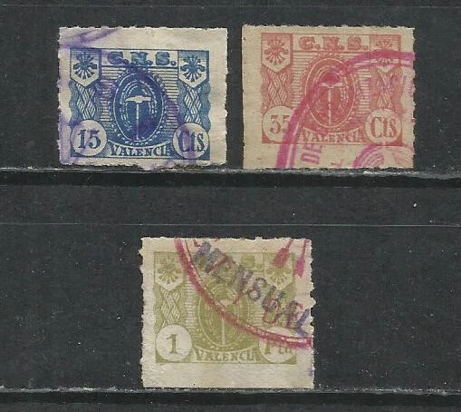 7584B-Coleccion sellos falange CNS Valencia guerra civil.sellos grupos politicos - Image 1 of 1