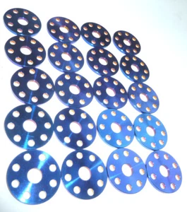 Titanio M6 Plano Perforadas Arandela Quemada Azul Inoxidable 23 Diámetro - Picture 1 of 24