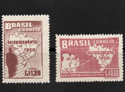 #697-#C80 RHM:C254-A77 MNH 1950 Brazil 6º RECENSEAMENTO GERAL DO BRASIL - Image 1 of 2