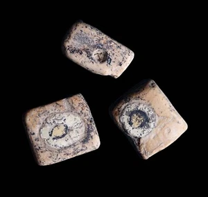 CERTIFIED AUTHENTIC Ancient 2500 years old Phoenician Bead Square Eye Magic - Picture 1 of 4