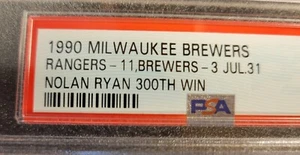 Nolan Ryan 300th WIN Full Game Ticket. PSA 9. POP 3. None Higher - Picture 1 of 8