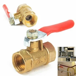 Kugelhahn Absperrhahn Messing KFE Hahn Auslaufhahn Griff Flügel Mini Neu Metall - Bild 1 von 9