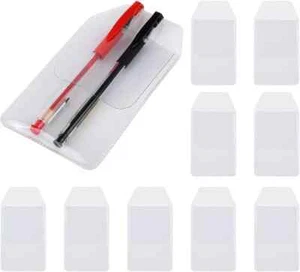 Hemd Tasche Schutz PVC für Schule Krankenhaus Bürobedarf transparent 10 Stück - Bild 1 von 8