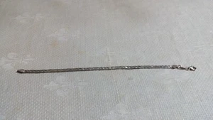 Vintage Dyadema Italy 925 Sterling Silver Braided Herringbone 7" Bracelet - Picture 1 of 5