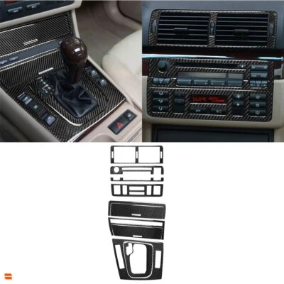 Juego completo de cubierta interior de fibra de carbono real 10X para BMW Serie 3 M3 E46 98-05 Foto 1 de 4