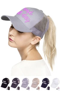 ScarvesMe C.C Rose All Day Color Change Ponytail Messy Buns Baseball Pony Cap - Picture 1 of 17