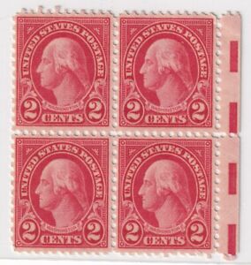 USA stams - 1920-30's_ George Washington 2C _ MNH Block_side of the plate
