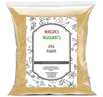 HERBSPICE INGREDIENTS Amla Powder Indian Gooseberry Dry Hog plumbs Natural Vitamin C Premium Quality!