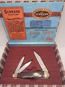 Schrade Classic SCH7 Cigar Box Tobacco Folding Pocket Knife New - Picture 1 of 7