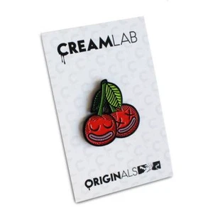 Creamlab Enamel Pin Cherrysh Pin Red - Picture 1 of 2