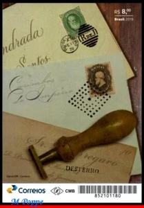 3422 BRAZIL 2019 BRAZILIAN EMPIRE’S POSTMARKS, MARCOPHILY, PHILATELY, S/S MNH - Picture 1 of 5