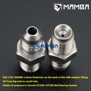 SUS304 4AN Turbo Oil Feed Adapter Fitting Garrett BB GT2554R GT2560R GT2860R - Picture 1 of 9